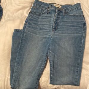 Madewell High Waisted Light Wash Skinny Jeans